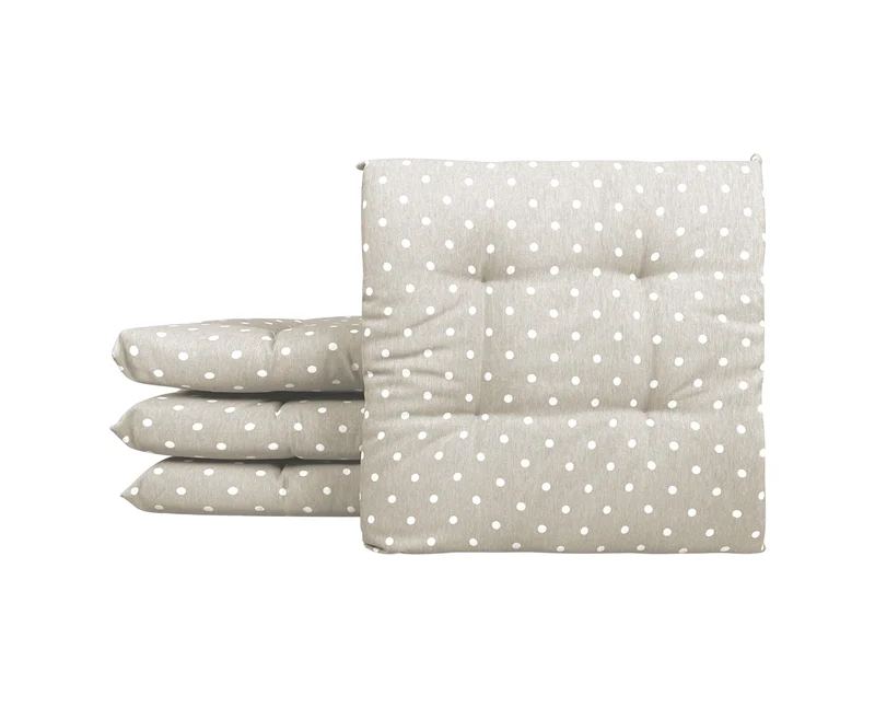 Set Cuscini per Sedia Imbottiti 6 cm con Lacci 4 Punti in Cotone 40x40 Made in Italy Il Gruppone