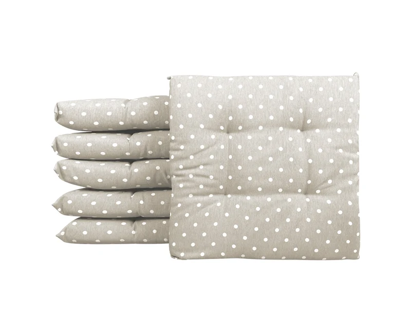 Set Cuscini per Sedia Imbottiti 6 cm con Lacci 4 Punti in Cotone 40x40 Made in Italy Il Gruppone