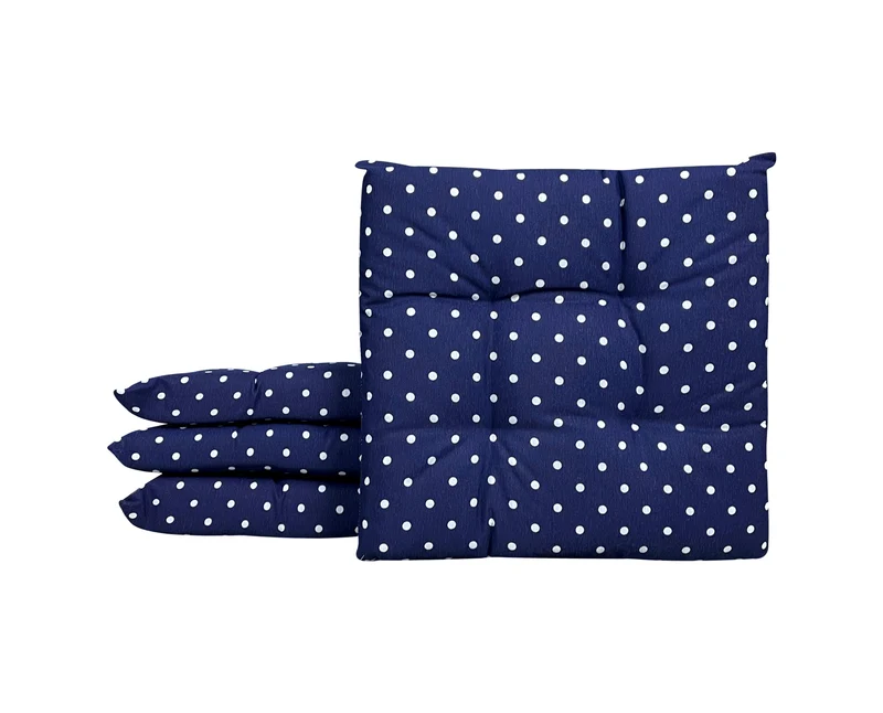 Set Cuscini per Sedia Imbottiti 6 cm con Lacci 4 Punti in Cotone 40x40 Made in Italy Il Gruppone