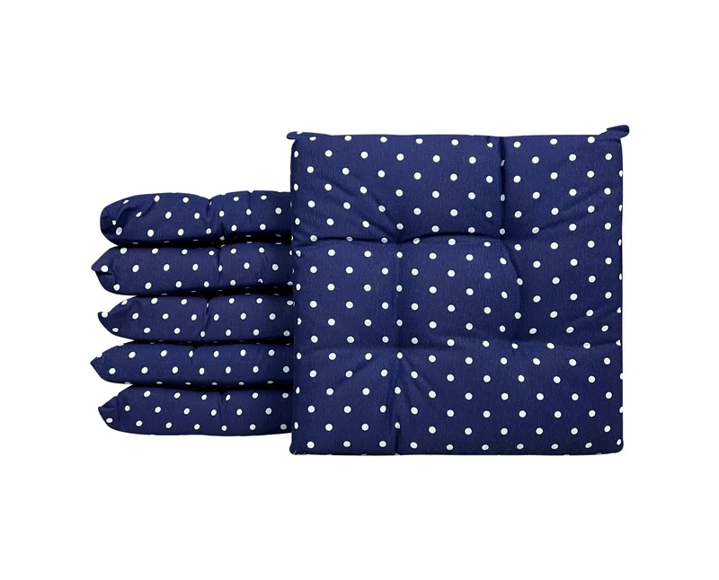 Set Cuscini per Sedia Imbottiti 6 cm con Lacci 4 Punti in Cotone 40x40 Made in Italy Il Gruppone