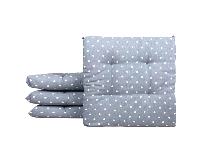 Set Cuscini per Sedia Imbottiti 6 cm con Lacci 4 Punti in Cotone 40x40 Made in Italy Il Gruppone