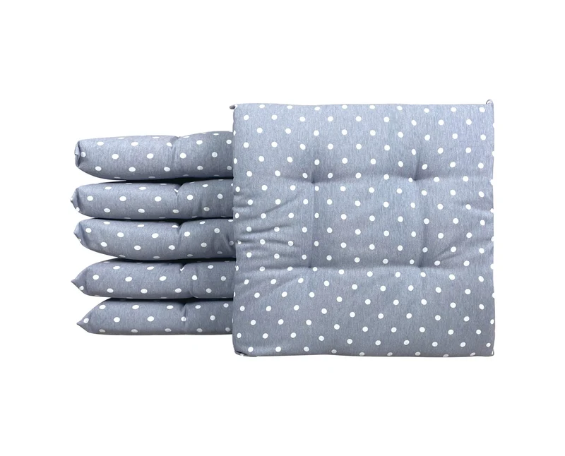 Set Cuscini per Sedia Imbottiti 6 cm con Lacci 4 Punti in Cotone 40x40 Made in Italy Il Gruppone