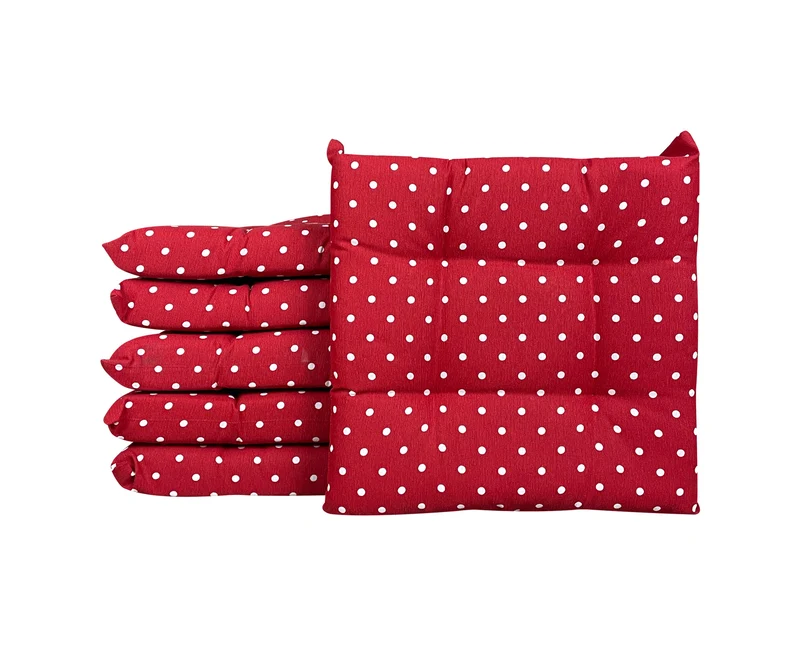 Set Cuscini per Sedia Imbottiti 6 cm con Lacci 4 Punti in Cotone 40x40 Made in Italy Il Gruppone