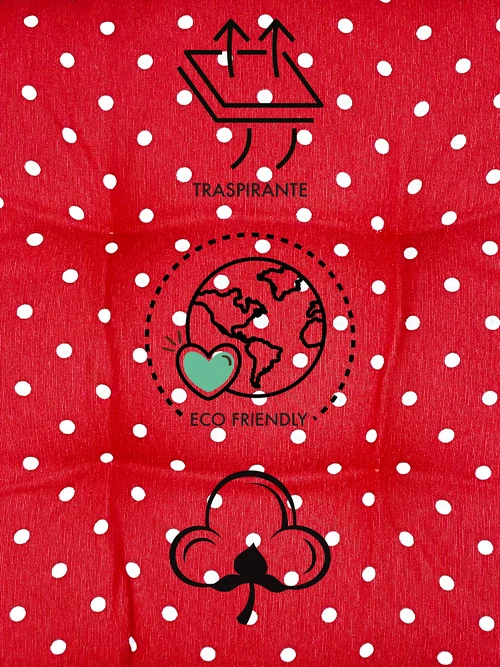 Set Cuscini per Sedia Imbottiti 6 cm con Lacci 4 Punti in Cotone 40x40 Made in Italy Il Gruppone