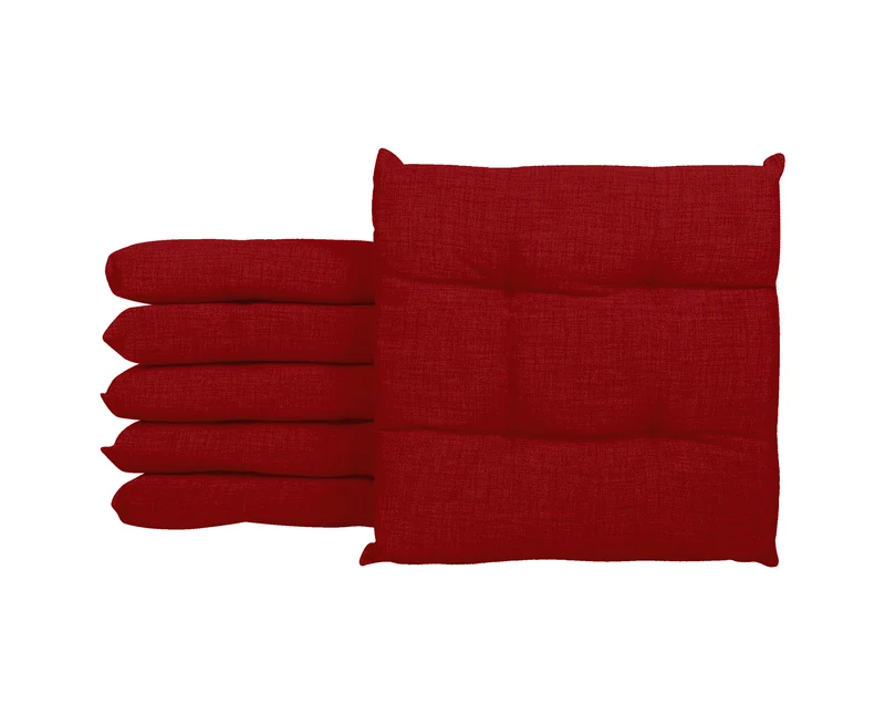 Set Cuscini per Sedia Imbottiti 6 cm con Lacci 4 Punti in Cotone 40x40 Made in Italy Il Gruppone