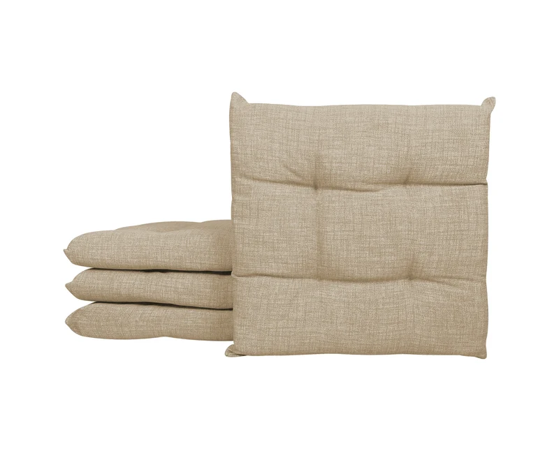 Set Cuscini per Sedia Imbottiti 6 cm con Lacci 4 Punti in Cotone 40x40 Made in Italy Il Gruppone