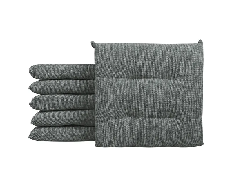 Set Cuscini per Sedia Effetto Lino Imbottiti 6 cm con Lacci 4 Punti 40x40 in Cotone Made in Italy Il Gruppone