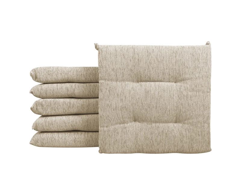 Set Cuscini per Sedia Effetto Lino Imbottiti 6 cm con Lacci 4 Punti 40x40 in Cotone Made in Italy Il Gruppone