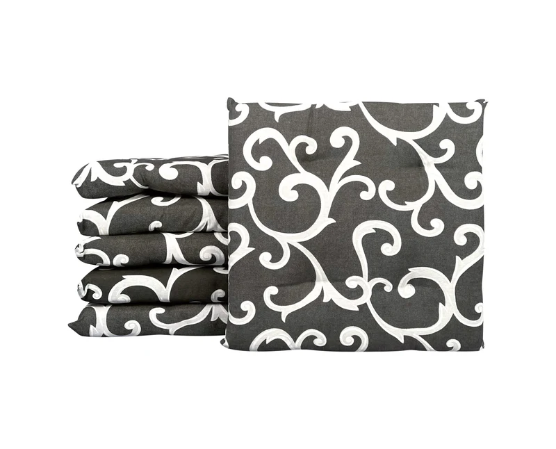 Set Cuscini per Sedia Barocco 40x40 in Cotone Imbottiti 6 cm con Lacci 4 Punti Made in Italy Il Gruppone