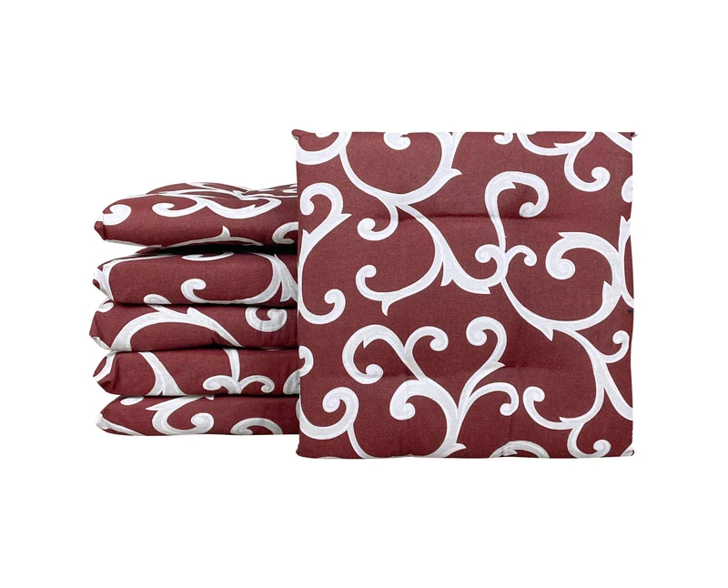 Set Cuscini per Sedia Barocco 40x40 in Cotone Imbottiti 6 cm con Lacci 4 Punti Made in Italy Il Gruppone