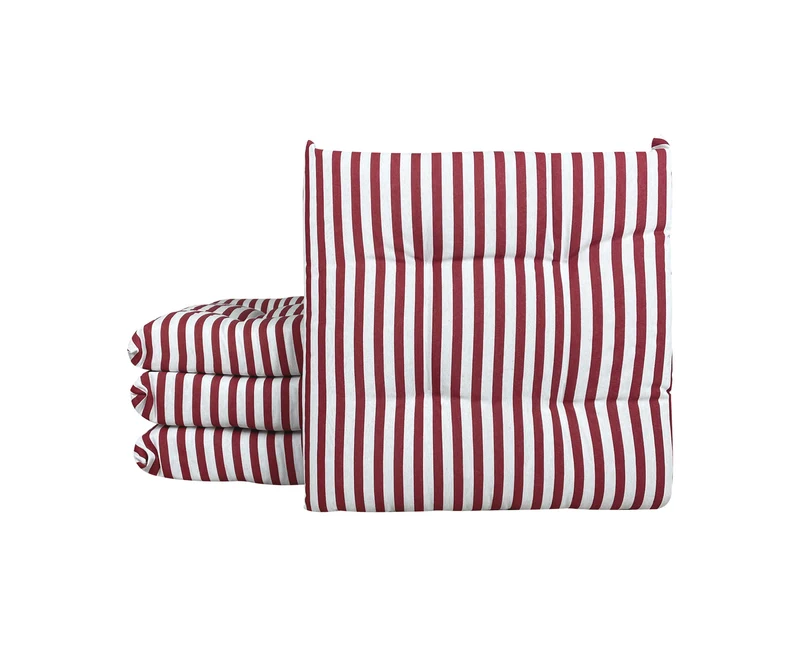 Set Cuscini per Cucina 40x40 in Cotone Imbottiti 6 cm con Lacci 4 Punti Made in Italy Il Gruppone