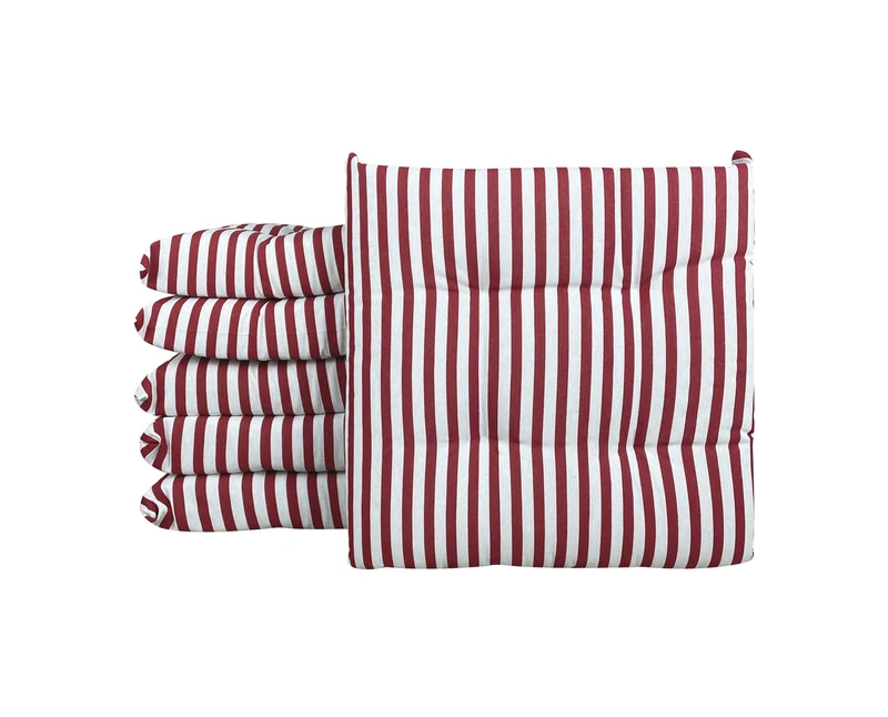 Set Cuscini per Cucina 40x40 in Cotone Imbottiti 6 cm con Lacci 4 Punti Made in Italy Il Gruppone