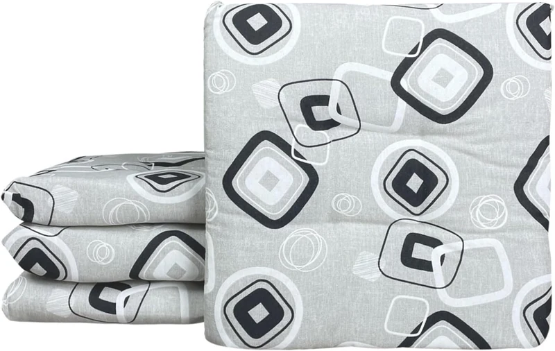 Set Cuscini per Cucina 40x40 in Cotone Imbottiti 6 cm con Lacci 4 Punti Made in Italy Il Gruppone