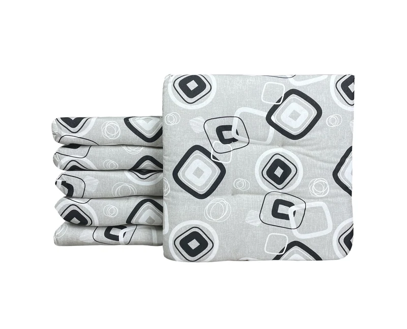 Set Cuscini per Cucina 40x40 in Cotone Imbottiti 6 cm con Lacci 4 Punti Made in Italy Il Gruppone