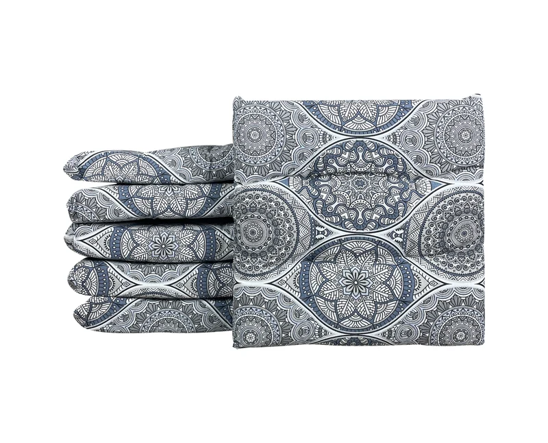 Set Cuscini per Cucina 40x40 in Cotone Imbottiti 6 cm con Lacci 4 Punti Made in Italy Il Gruppone