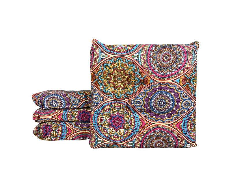 Set Cuscini per Cucina 40x40 in Cotone Imbottiti 6 cm con Lacci 4 Punti Made in Italy Il Gruppone