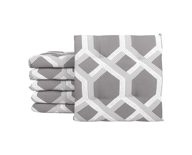 Set Cuscini per Cucina 40x40 in Cotone Imbottiti 6 cm con Lacci 4 Punti Made in Italy Il Gruppone