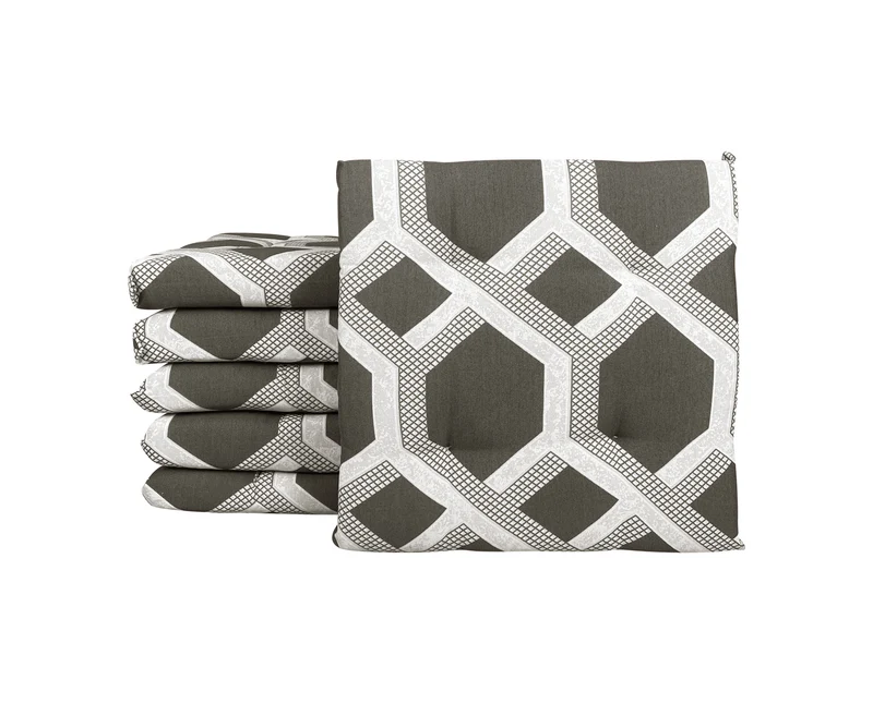 Set Cuscini per Cucina 40x40 in Cotone Imbottiti 6 cm con Lacci 4 Punti Made in Italy Il Gruppone