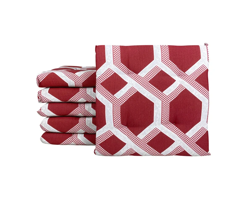 Set Cuscini per Cucina 40x40 in Cotone Imbottiti 6 cm con Lacci 4 Punti Made in Italy Il Gruppone