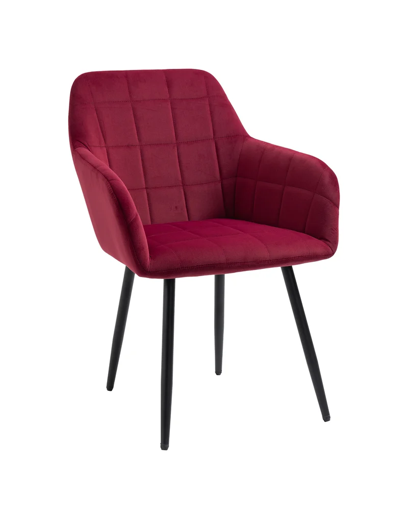 Poltroncina Classica con Braccioli per Camera da Letto in Velluto Design Moderno, con Gambe in Metallo Modello Odette