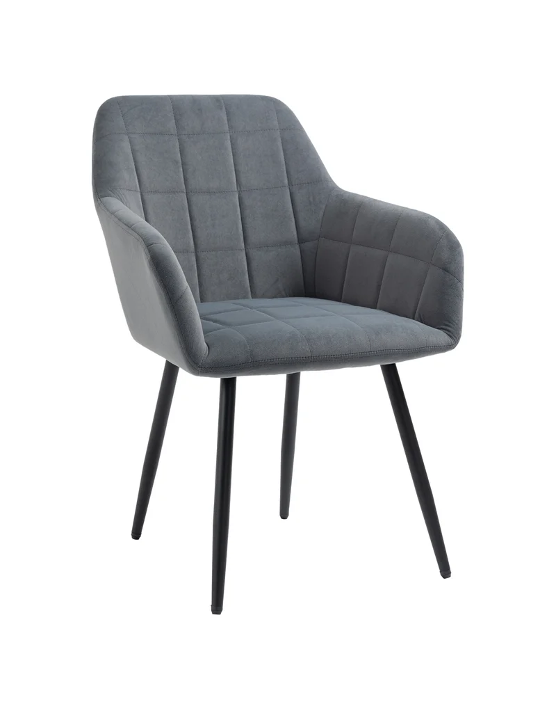 Poltroncina Classica con Braccioli per Camera da Letto in Velluto Design Moderno, con Gambe in Metallo Modello Odette
