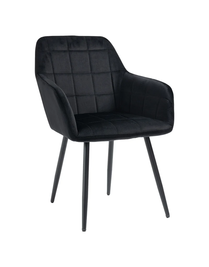 Poltroncina Classica con Braccioli per Camera da Letto in Velluto Design Moderno, con Gambe in Metallo Modello Odette