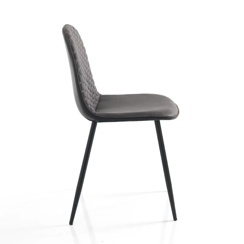 Set da 4 sedia moderna scocca rivestita in tessuto effetto velluto cm 44x51x86h - vari colori