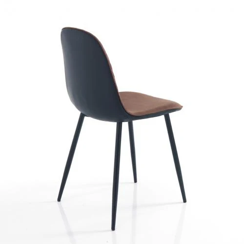 Set da 4 sedia moderna scocca rivestita in tessuto effetto velluto cm 44x51x86h - vari colori