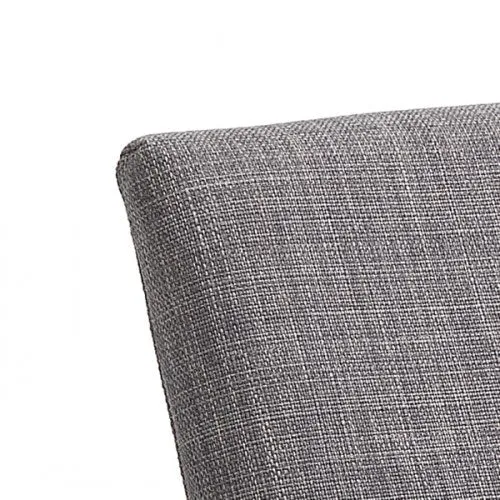 Set da 2 poltroncina design moderno struttura in metallo rivestimento in tessuto grigio