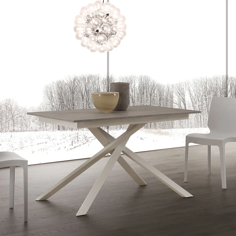 Mini Cairo - Tavolo da cucina moderno allungabile cm 130/190x80x75h - vari colori