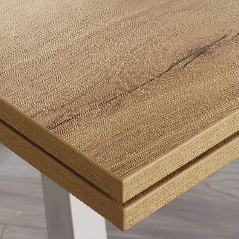 Tokio - Tavolo design moderno allungabile piano in legno gambe in metallo cm 160/240x90x77h - vari colori