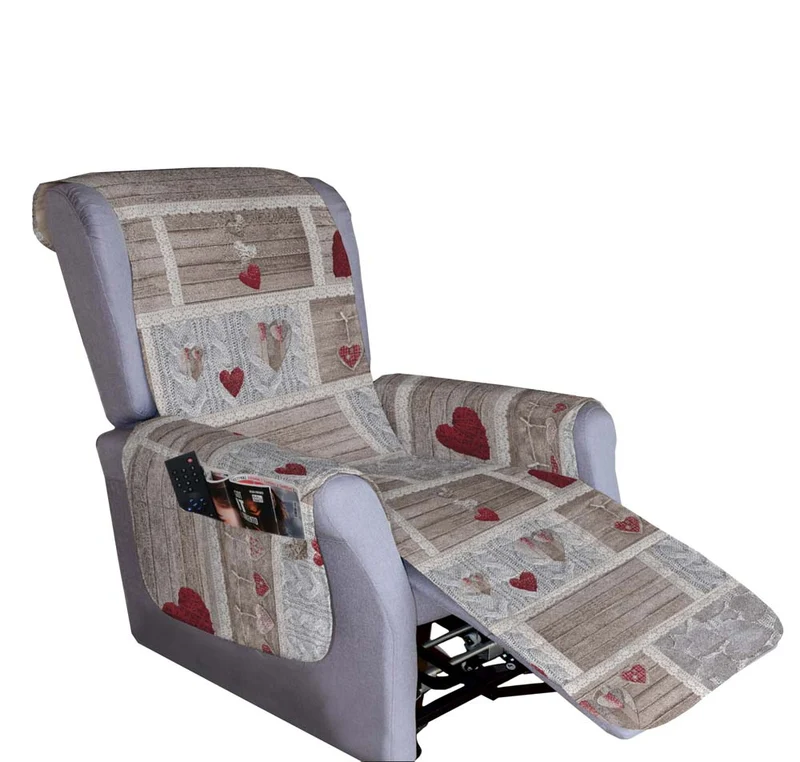 Copripoltrona Trapuntato per Poltrona Reclinabile Relax con Doppie Tasche Made in Italy Il Gruppone