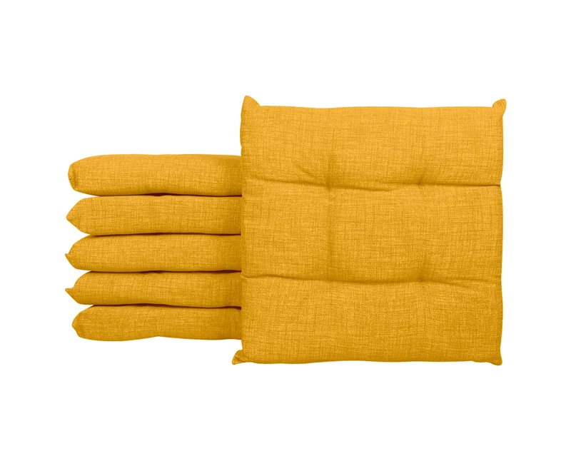 Set 6 Cuscini Imbottiti per Sedia 40x40 in Cotone con Lacci 4 Punti Made in Italy Il Gruppone