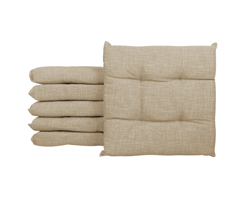 Set 6 Cuscini Imbottiti per Sedia 40x40 in Cotone con Lacci 4 Punti Made in Italy Il Gruppone