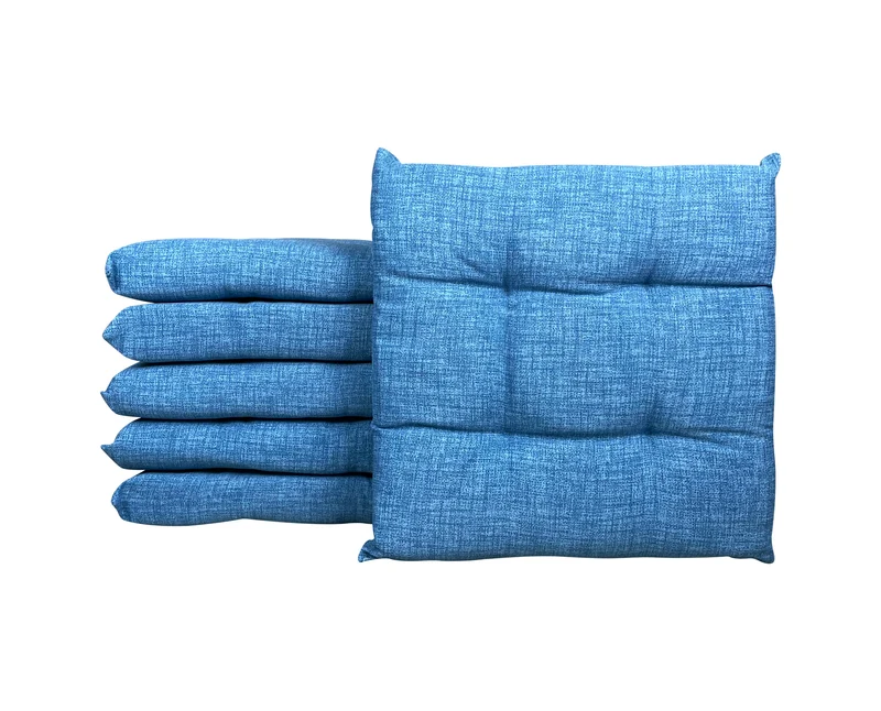 Set 6 Cuscini Imbottiti per Sedia 40x40 in Cotone con Lacci 4 Punti Made in Italy Il Gruppone