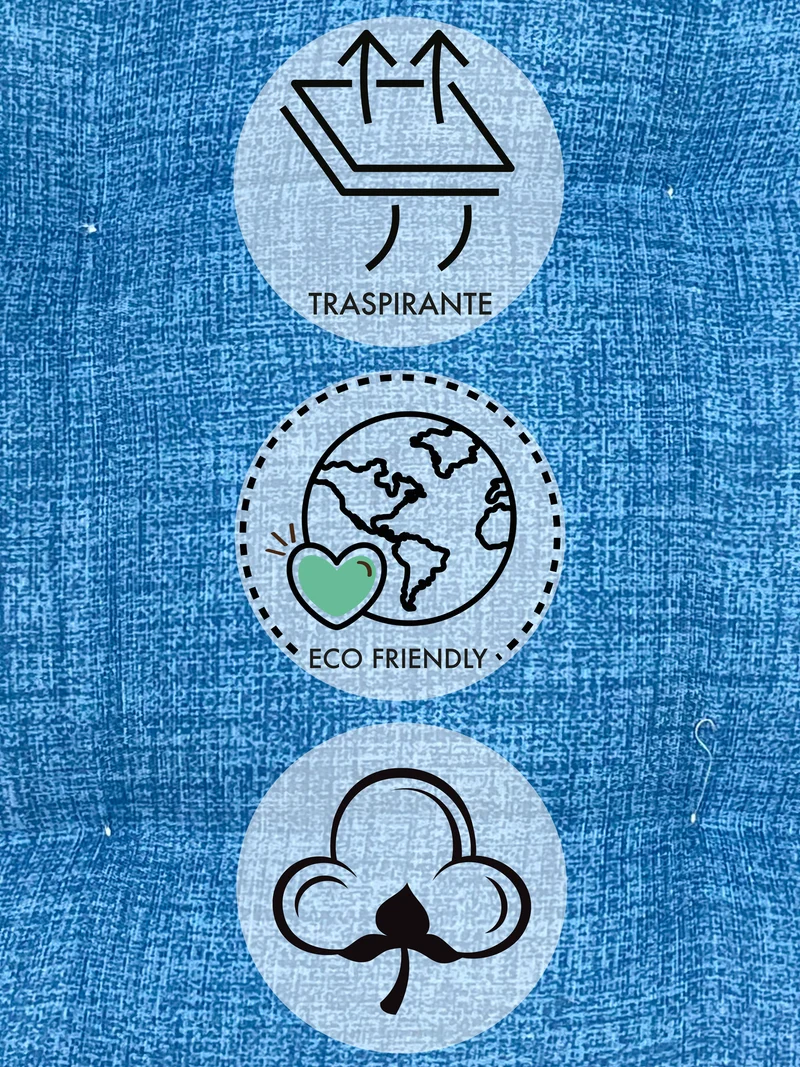 Set 6 Cuscini Imbottiti per Sedia 40x40 in Cotone con Lacci 4 Punti Made in Italy Il Gruppone