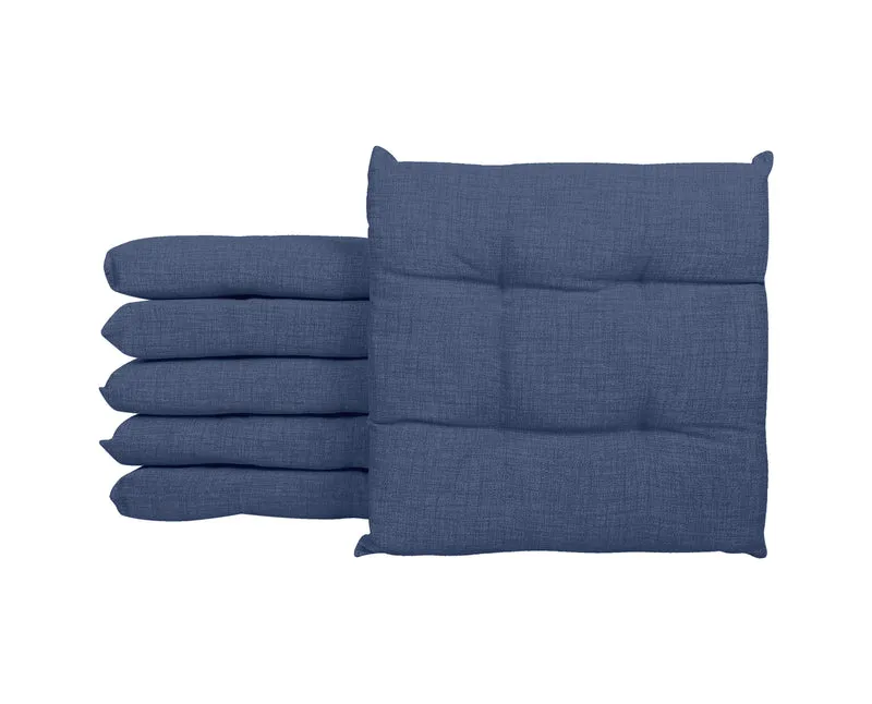 Set 6 Cuscini Imbottiti per Sedia 40x40 in Cotone con Lacci 4 Punti Made in Italy Il Gruppone