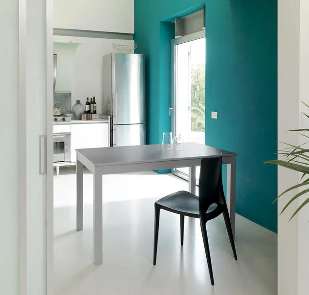 Traffic - Tavolo da pranzo allungabile in legno grigio chiaro cm 80x130/210x76h