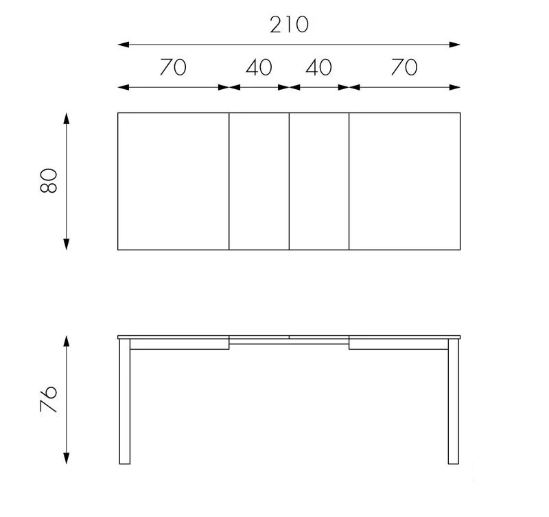 Traffic - Tavolo da pranzo allungabile in legno grigio chiaro cm 80x130/210x76h
