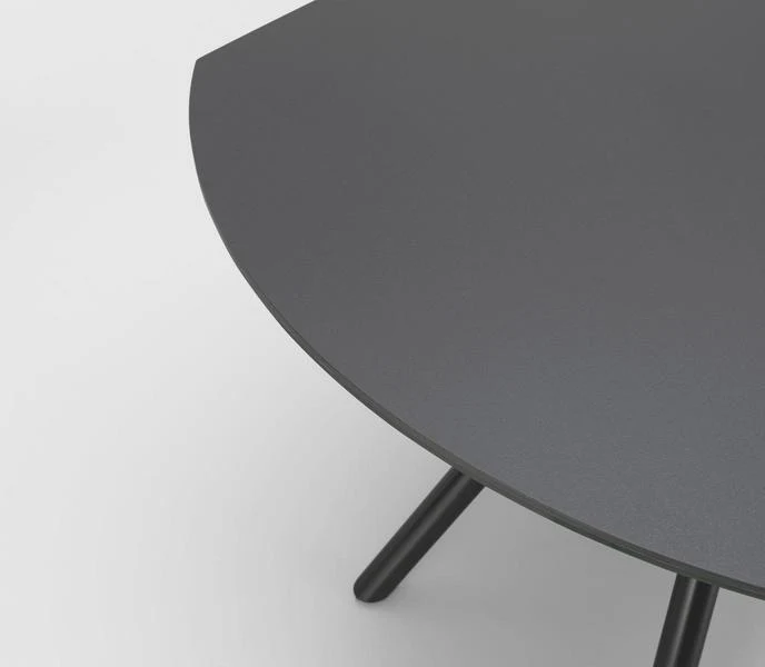 Tavolo design allungabile rotante in metallo piano in ceramica colore grigio cm 120/180x90x76h