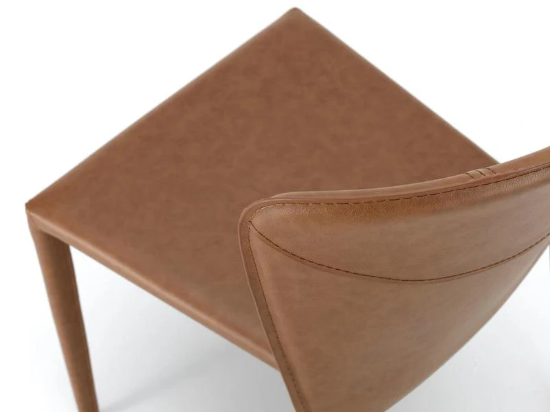 Set da 4 Sedia moderna in similpelle schienale curvo cm 49x56x82h - vari colori