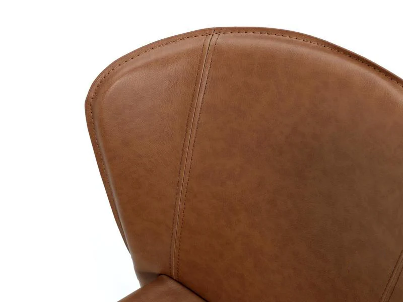 Set da 4 Sedia moderna in similpelle schienale curvo cm 49x56x82h - vari colori
