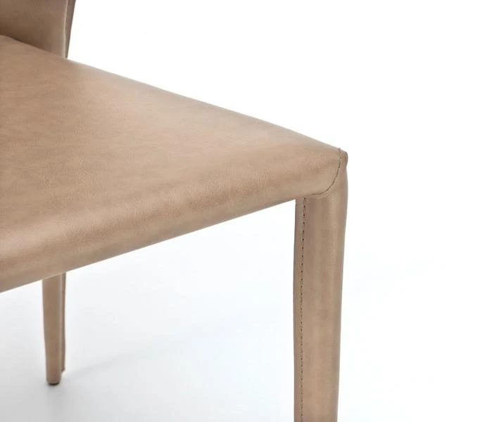 Set da 4 Sedia moderna in similpelle schienale curvo cm 49x56x82h - vari colori