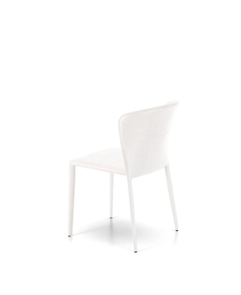 Set da 4 Sedia moderna in similpelle schienale curvo cm 49x56x82h - vari colori