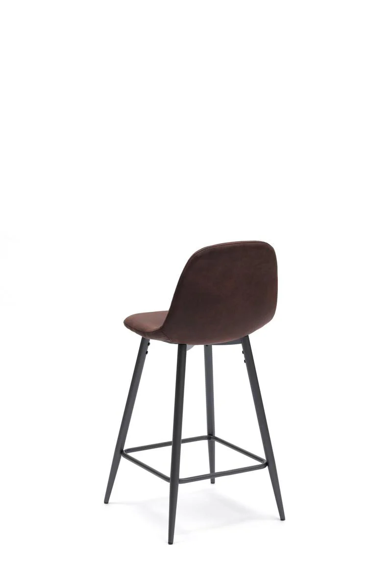 Set da 2 sgabello alto fisso per bar o cucina in similpelle cm 52x42x93h - vari colori