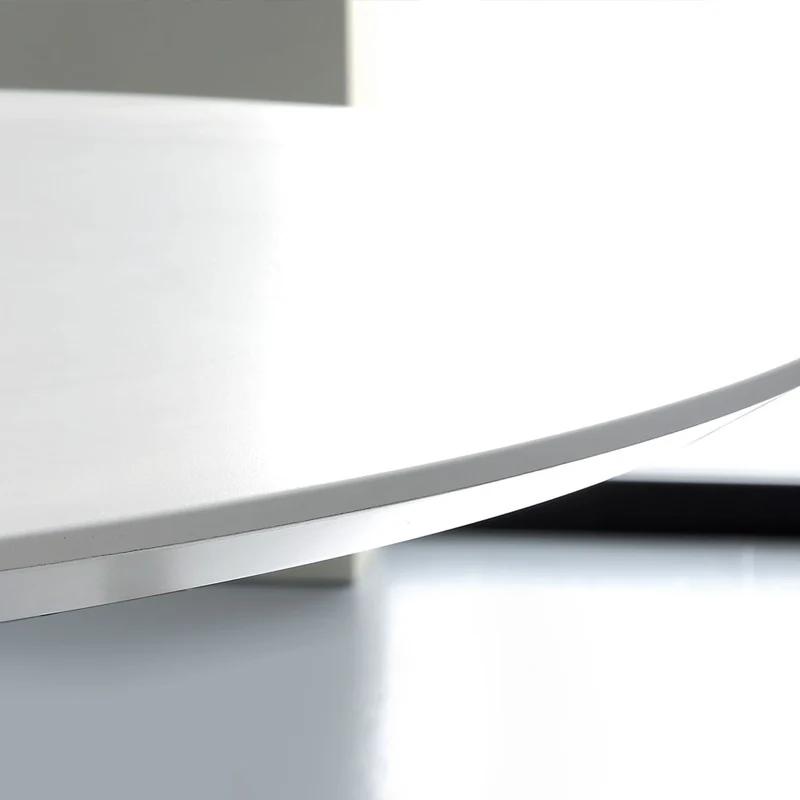 Max - Tavolo design rotondo base in metallo verniciato piano bianco opaco - varie dimensioni