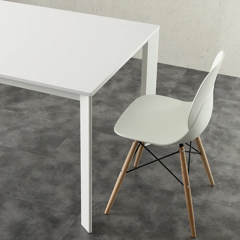 Everit - Tavolo da pranzo allungabile struttura in alluminio piano in legno cm 130/205x80x77h - vari colori