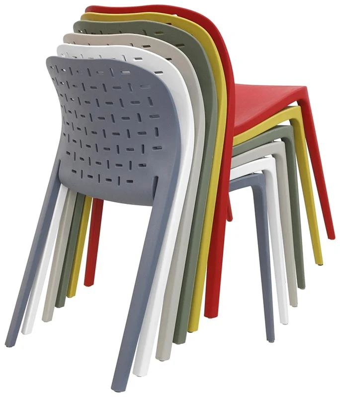 Set da 2 Sedia in polipropilene moderna per giardino o soggiorno - vari colori