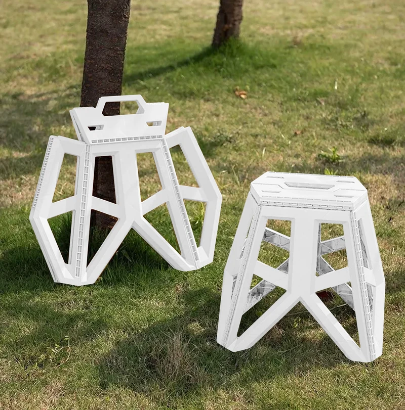 Thor Sgabello Pieghevole Multiuso Portata 150 Kg Salvaspazio Ultraresistente Cucina Bagno Giardino Sedia Campeggio Adulti Bambini Con Maniglia Trasportabile
