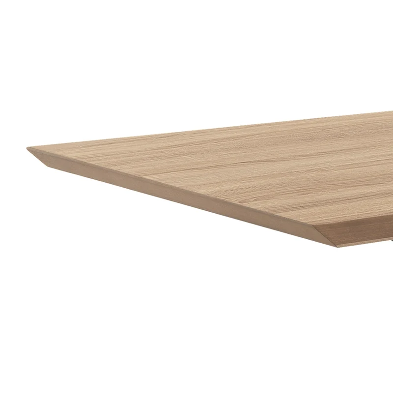 Tavolo da salotto design moderno base in metallo scuro piano in legno cm 200x100x76h - vari colori